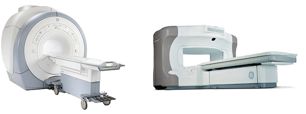 Высокопольный закрытый томограф и низкопольный открытый томограф
